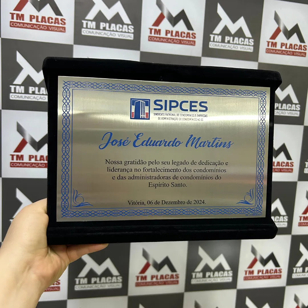 Placa em Inox 4